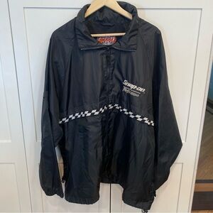 Vtg Snap On Tools Performance Team Racing Jacket Windbreaker Vented Hood Pockets